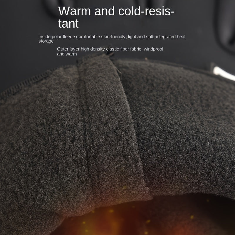 Men's Outdoor Winter Thermal Gloves with Touchscreen and Zipper – Sporty Cold Weather Accessory