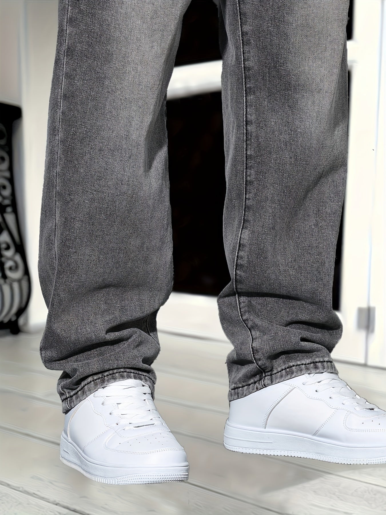 Men's Relaxed Fit Streetwear Jeans Urban Vintage Style