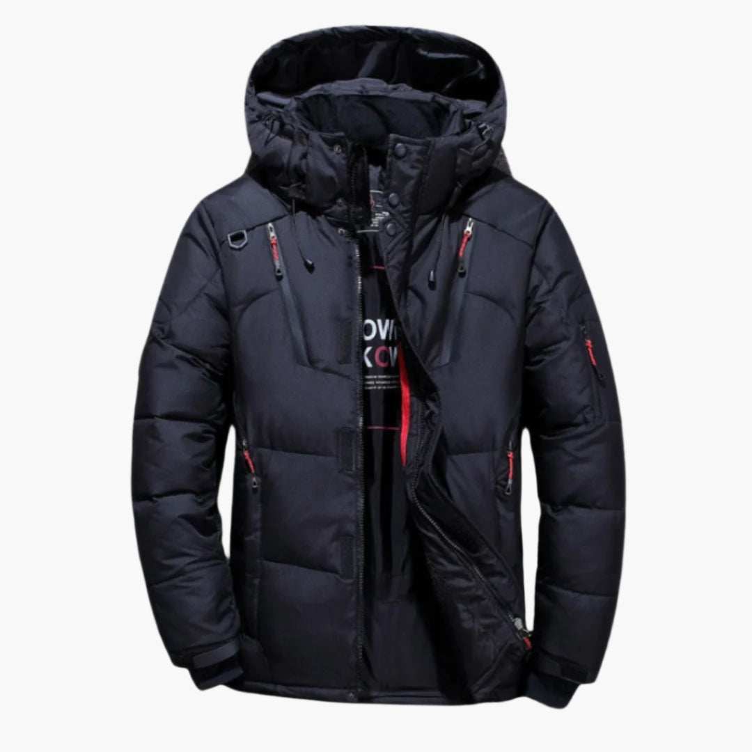 Men's Winter Puffer Jacket with Hood – Urban Outdoor Style, Warm & Functional