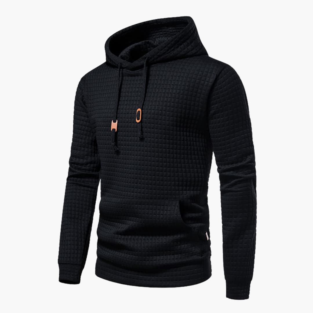 Men's Casual Check Pattern Hoodie Pullover - Modern Everyday Style