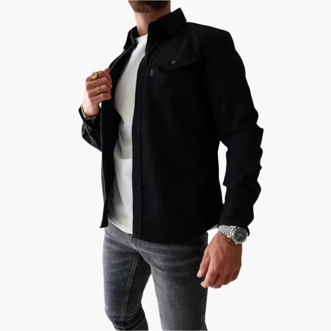 Men's Modern Overshirt Shirt Jacket – Button-Through Style for Casual & Smart Outfits
