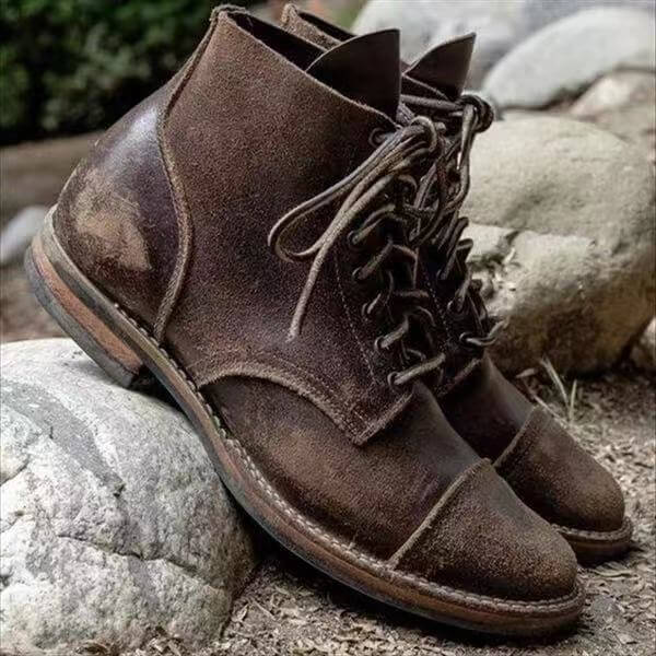 Men's Classic Lace-Up Dress Boots for Versatile Everyday and Office Style