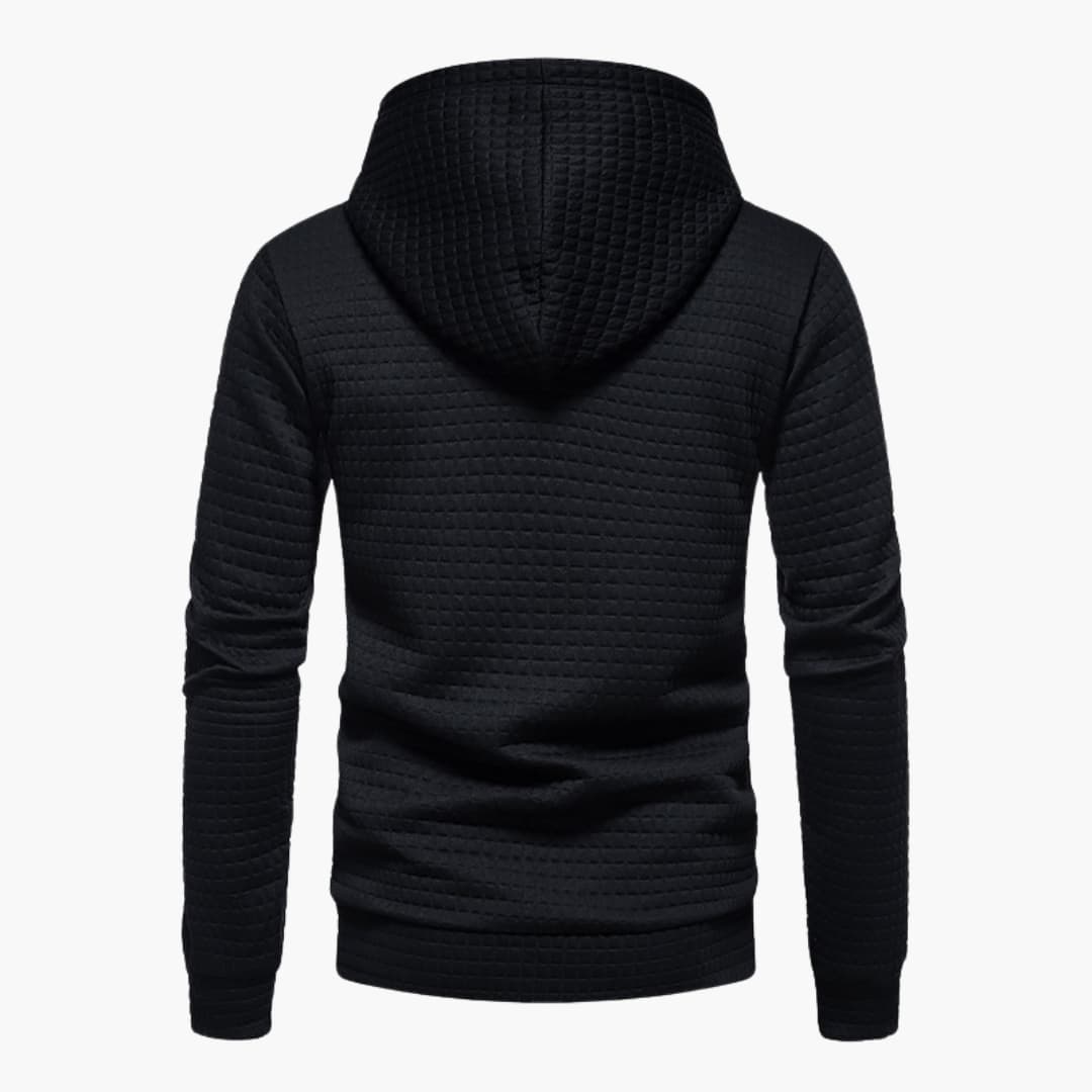 Men's Casual Check Pattern Hoodie Pullover - Modern Everyday Style
