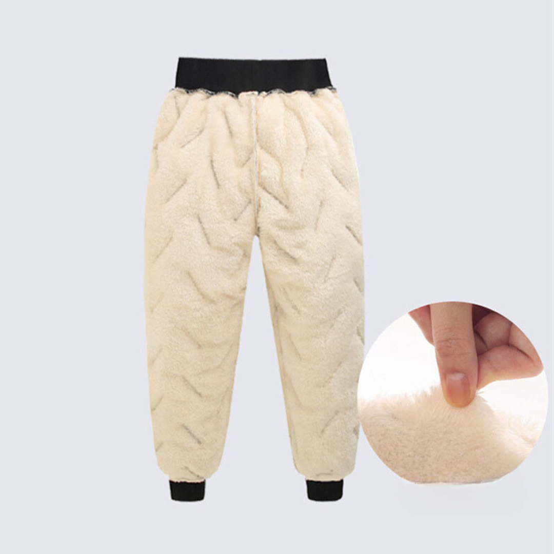 Kids' Outdoor Winter Quilted Thermal Pants – Stylish Padded Snow Joggers for Boys and Girls