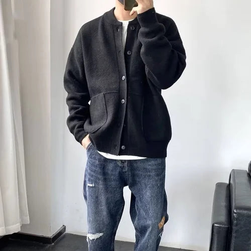 Men's Casual Button-Front Cardigan Relaxed Fit Everyday Wear