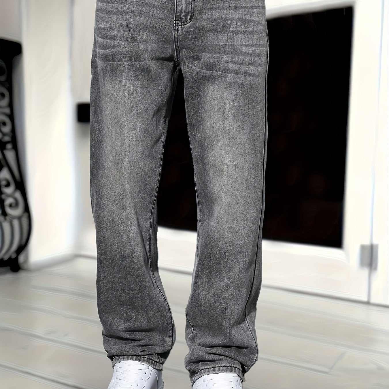 Men's Relaxed Fit Streetwear Jeans Urban Vintage Style