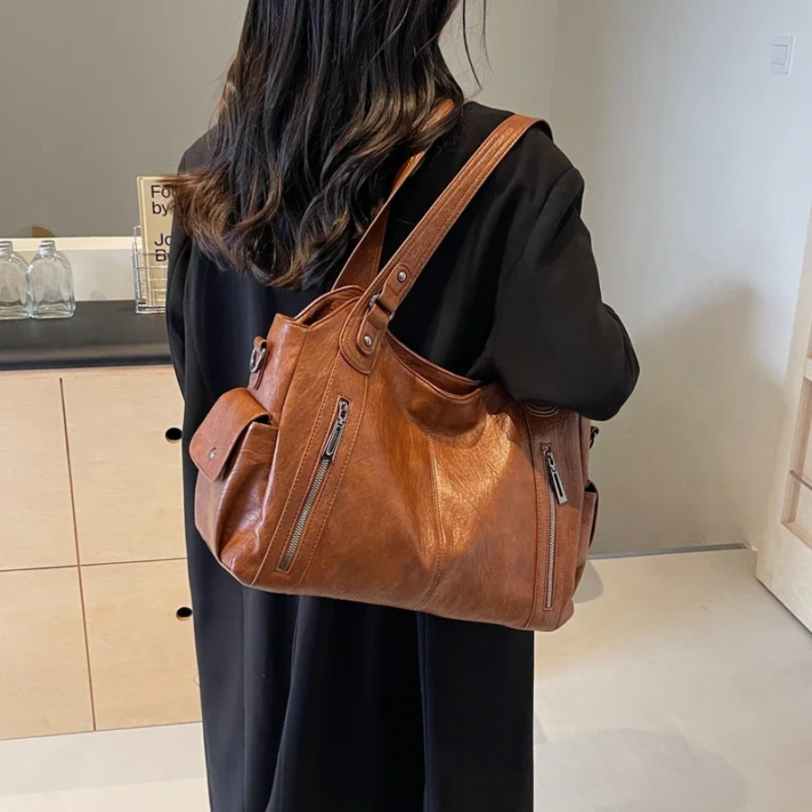 Women's Vintage Style Everyday Shoulder Bag – Fashionable & Functional Handbag for Work, Travel, and Casual Outings