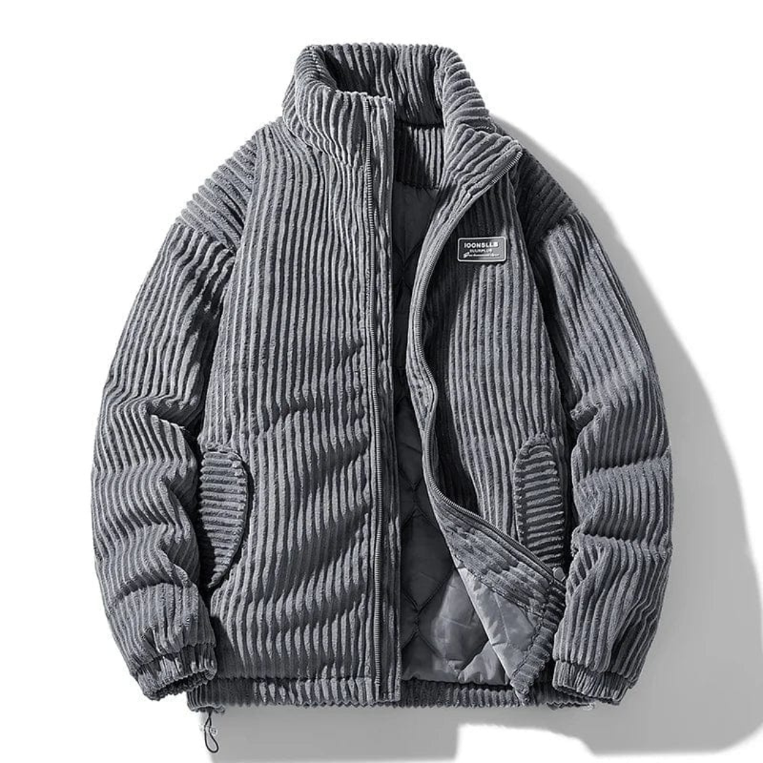 Men's Classic Corduroy Puffer Jacket – Casual Winter Streetwear