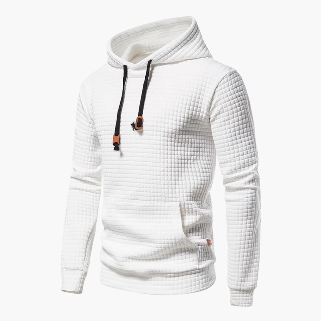 Men's Casual Check Pattern Hoodie Pullover - Modern Everyday Style