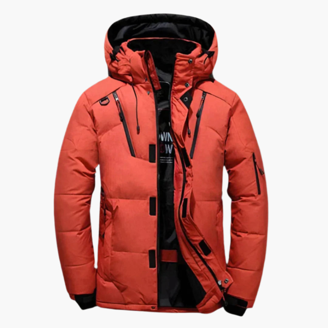 Men's Winter Puffer Jacket with Hood – Urban Outdoor Style, Warm & Functional