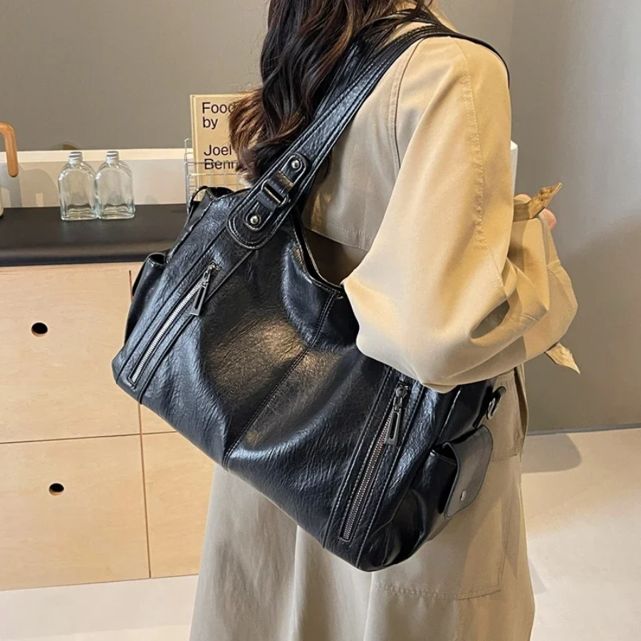 Women's Vintage Style Everyday Shoulder Bag – Fashionable & Functional Handbag for Work, Travel, and Casual Outings