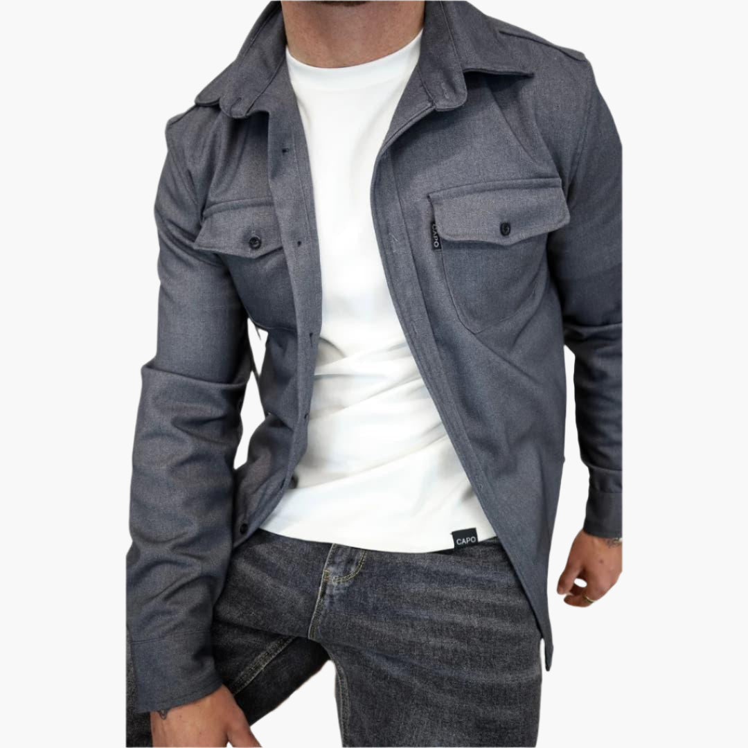 Men's Modern Overshirt Shirt Jacket – Button-Through Style for Casual & Smart Outfits