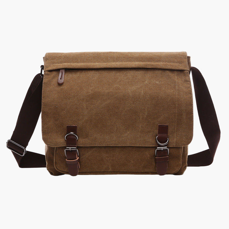 Men's Messenger Bag Vintage Style Shoulder Work and Travel Satchel