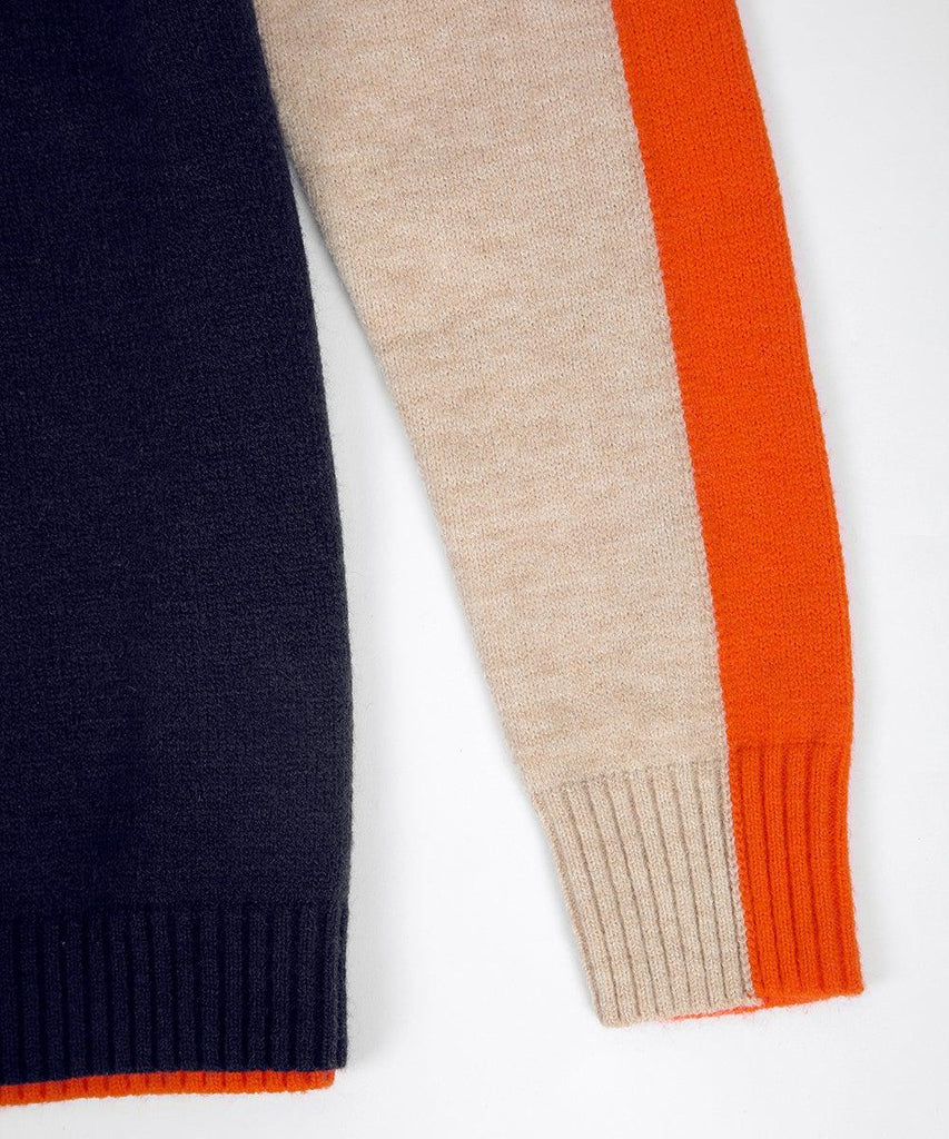 Women's Modern Colorblock Sweater Urban Chic Pullover