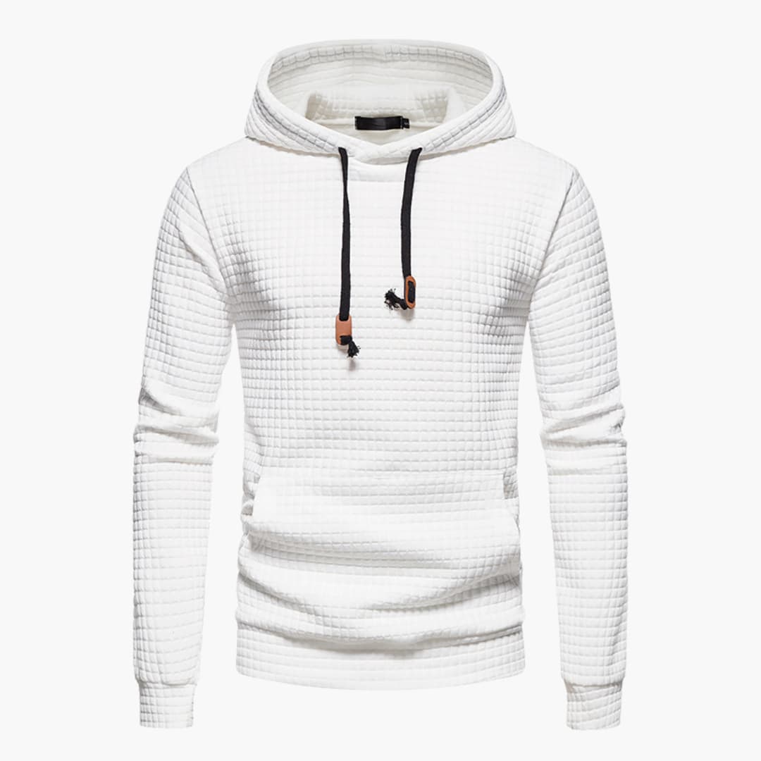 Men's Casual Check Pattern Hoodie Pullover - Modern Everyday Style
