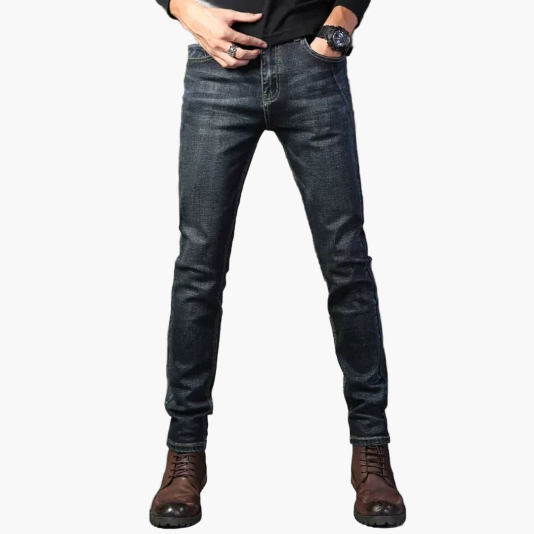 Men's Slim Fit Casual Jeans – Modern Straight Leg Everyday Pants