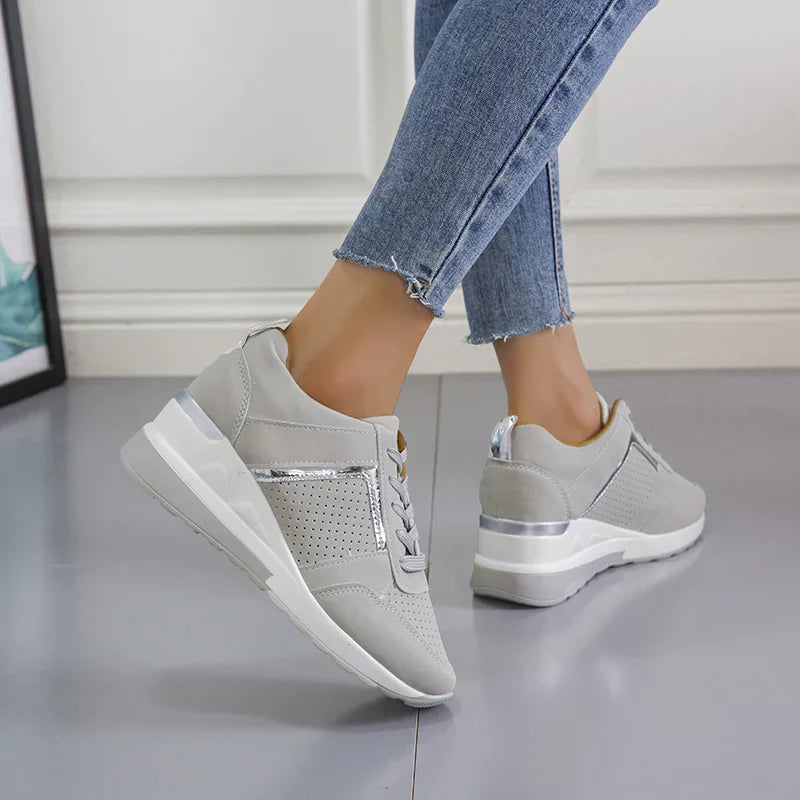 Women's Orthopedic Fashion Wedge Sneakers – Supportive Casual Walking Shoes