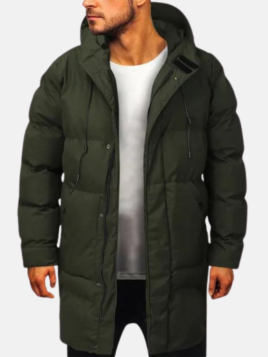 Men's Winter Parka Jacket – Modern Warm Outdoor Long Coat