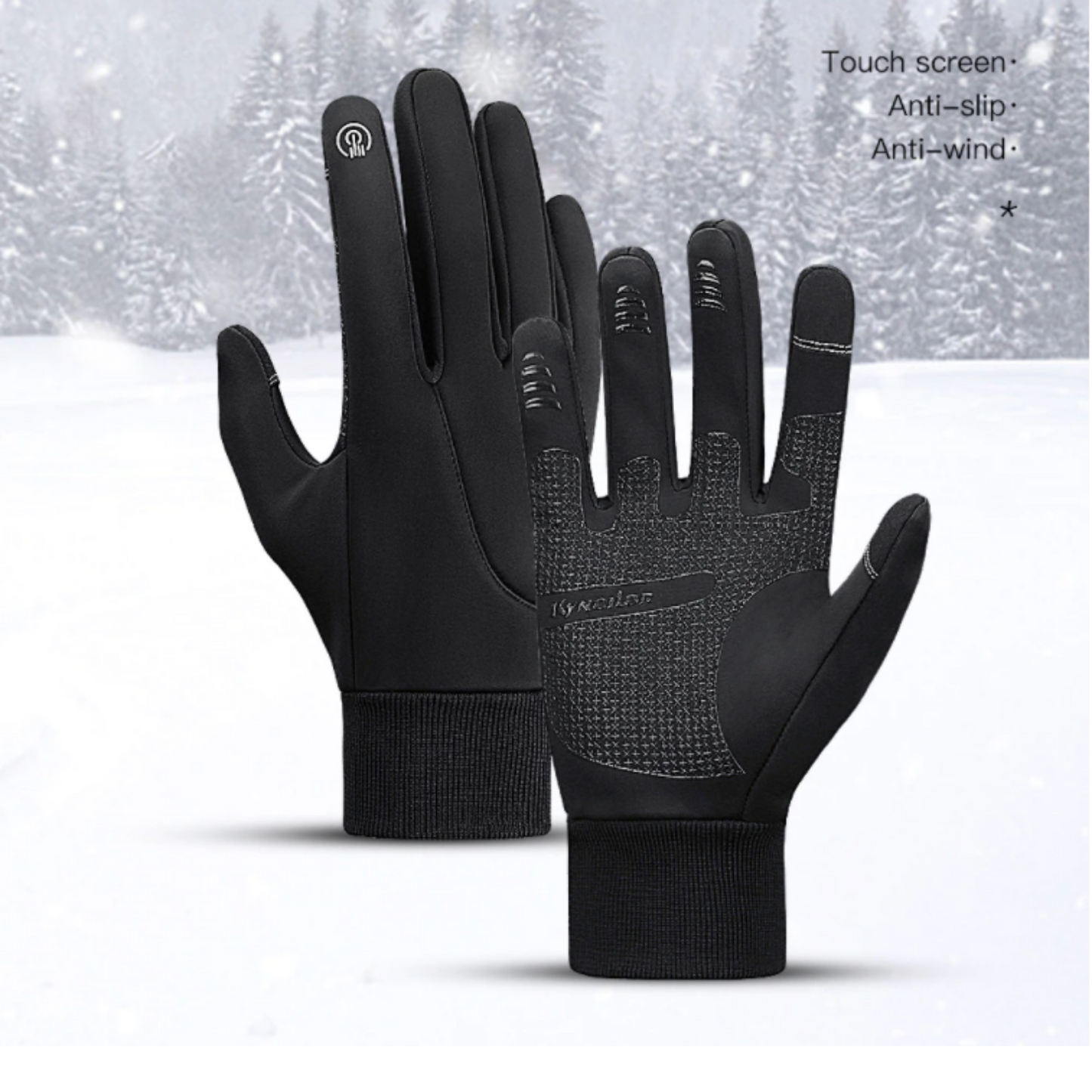 Men's Touchscreen Winter Gloves for Outdoor Sports and Everyday Use