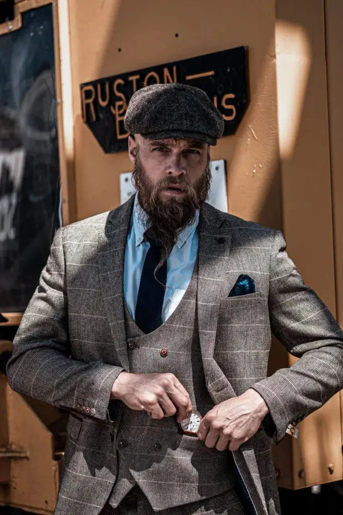 Men's 3-Piece Double Breasted Classic British Suit – Timeless Formal Style for Weddings, Business & Special Events