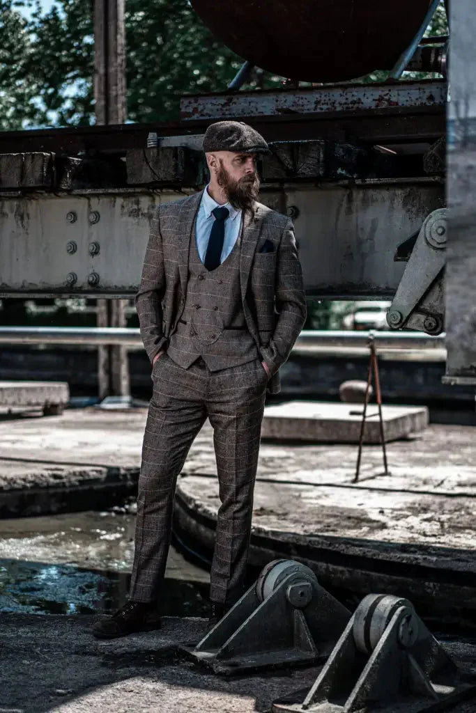 Men's 3-Piece Double Breasted Classic British Suit – Timeless Formal Style for Weddings, Business & Special Events