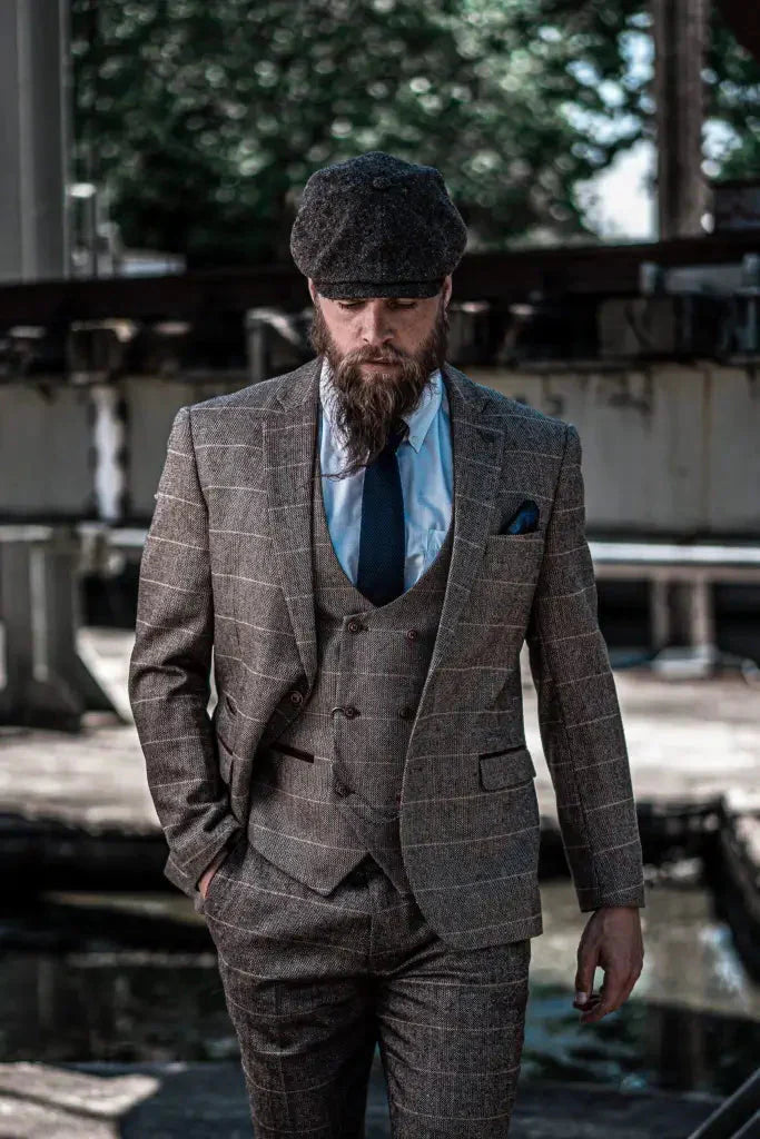 Men's 3-Piece Double Breasted Classic British Suit – Timeless Formal Style for Weddings, Business & Special Events