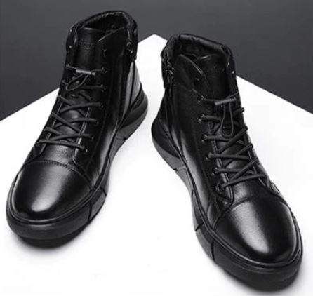 Men's High-Top Urban Fashion Sneakers – Casual Streetwear Ankle Boots