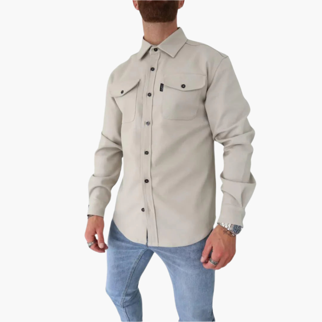 Men's Modern Overshirt Shirt Jacket – Button-Through Style for Casual & Smart Outfits