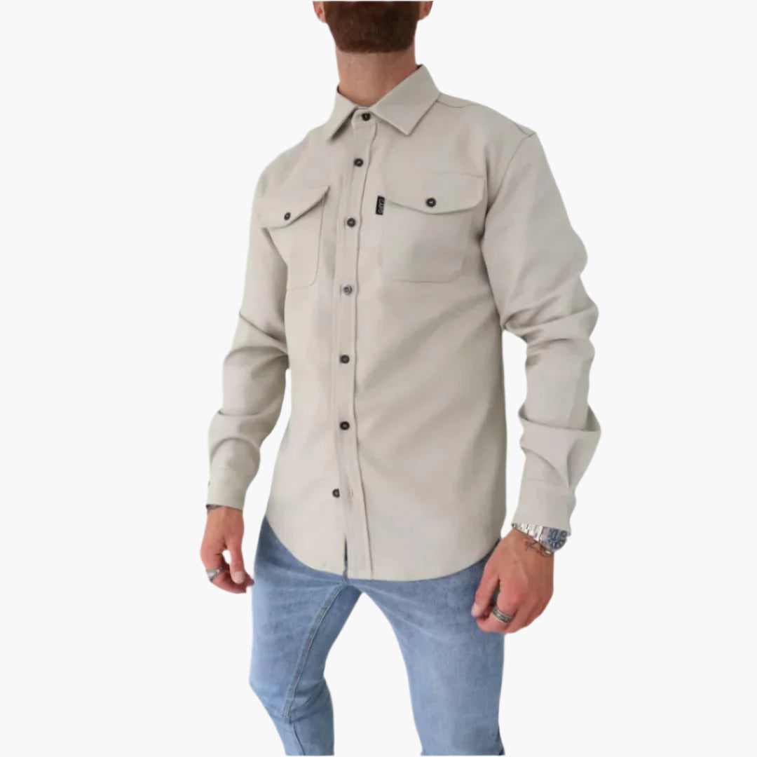 Men's Modern Overshirt Shirt Jacket – Button-Through Style for Casual & Smart Outfits