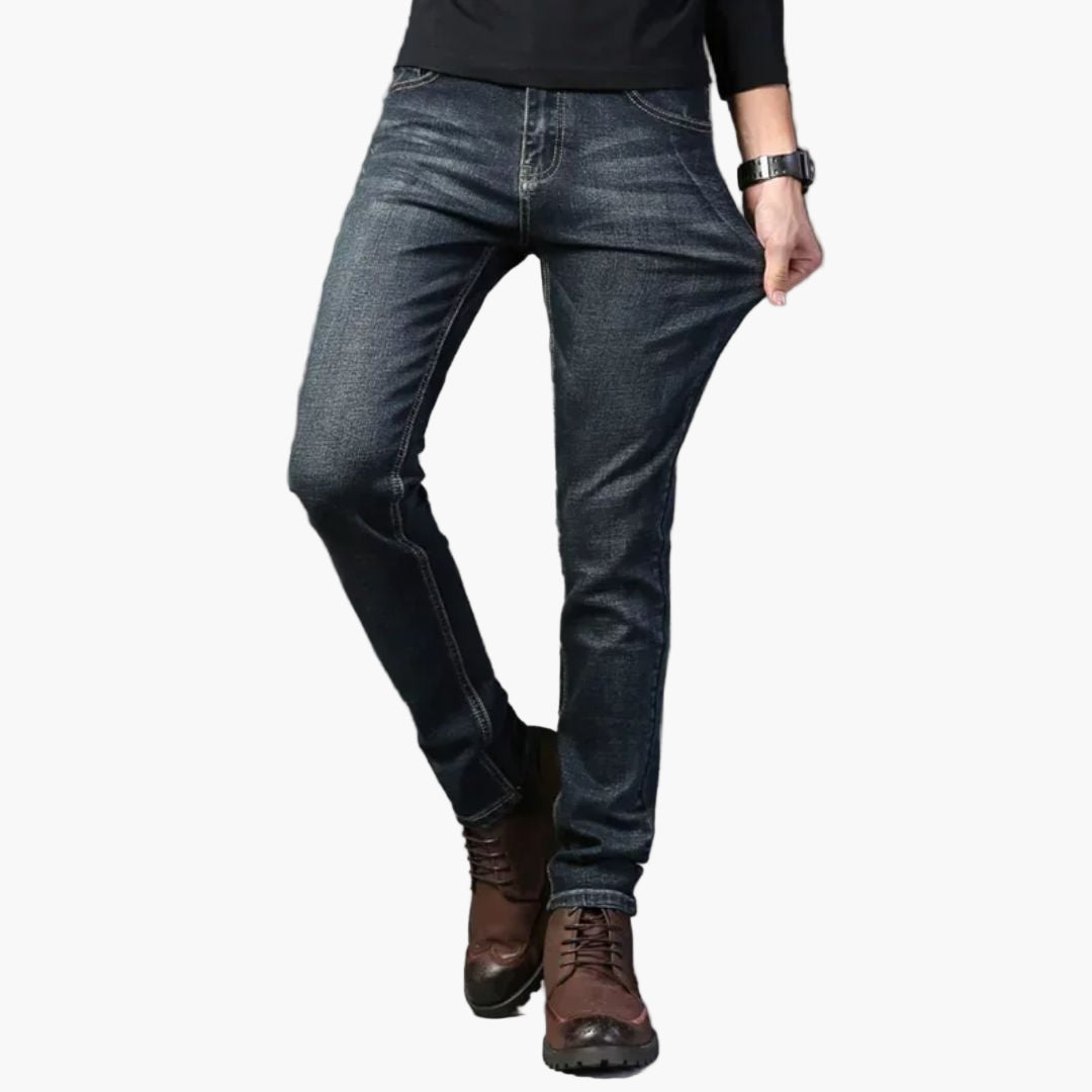 Men's Slim Fit Casual Jeans – Modern Straight Leg Everyday Pants