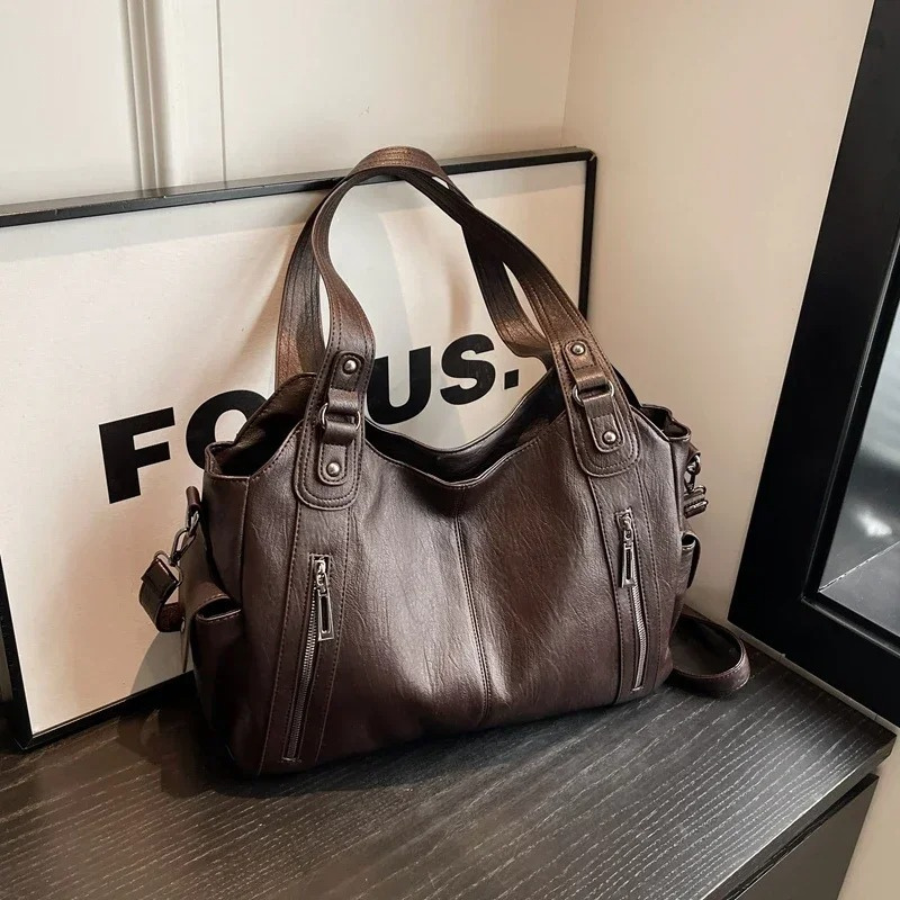 Women's Vintage Style Everyday Shoulder Bag – Fashionable & Functional Handbag for Work, Travel, and Casual Outings