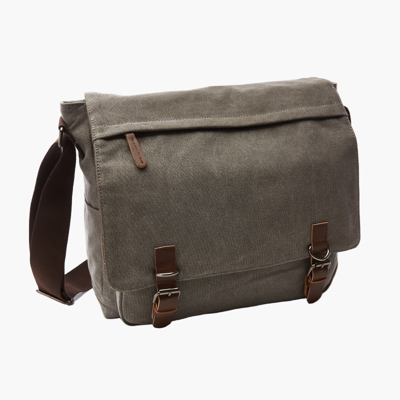 Men's Messenger Bag Vintage Style Shoulder Work and Travel Satchel