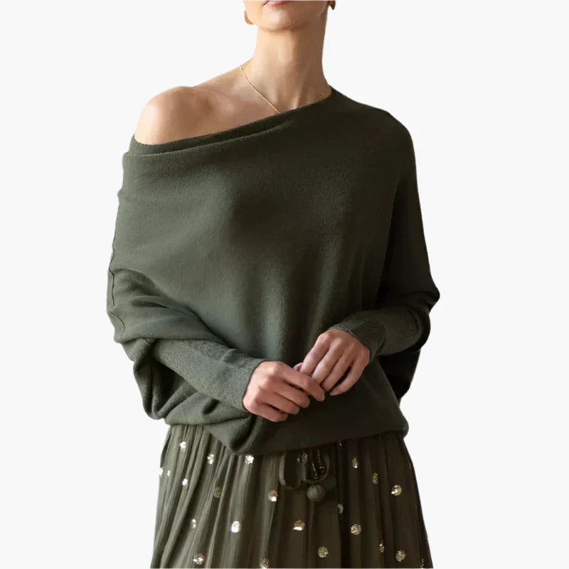 Women's Oversized Relaxed Fit Pullover Sweater for Home and Everyday Casual Style