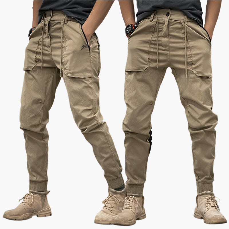 Men's Urban Streetwear Cargo Jogger Pants – Tapered Fit for Everyday, Outdoor & Casual Wear