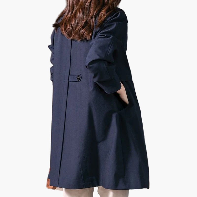 Women's Classic Short Trench Coat Elegant Single-Breasted Office and Everyday Wear