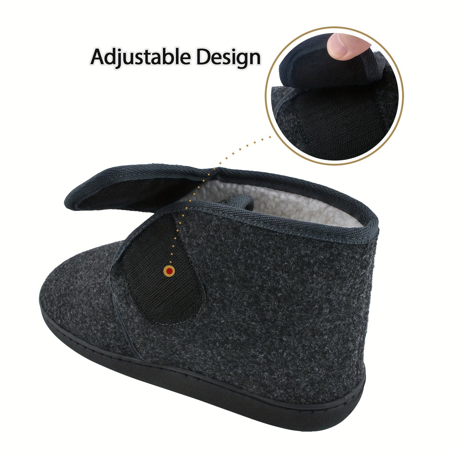 Men's Vintage Style House Slippers with Adjustable Strap for Comfort and Everyday Relaxation