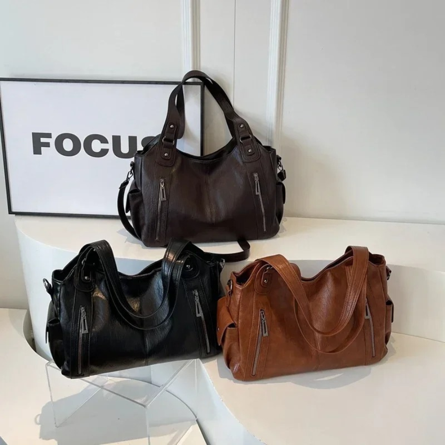 Women's Vintage Style Everyday Shoulder Bag – Fashionable & Functional Handbag for Work, Travel, and Casual Outings