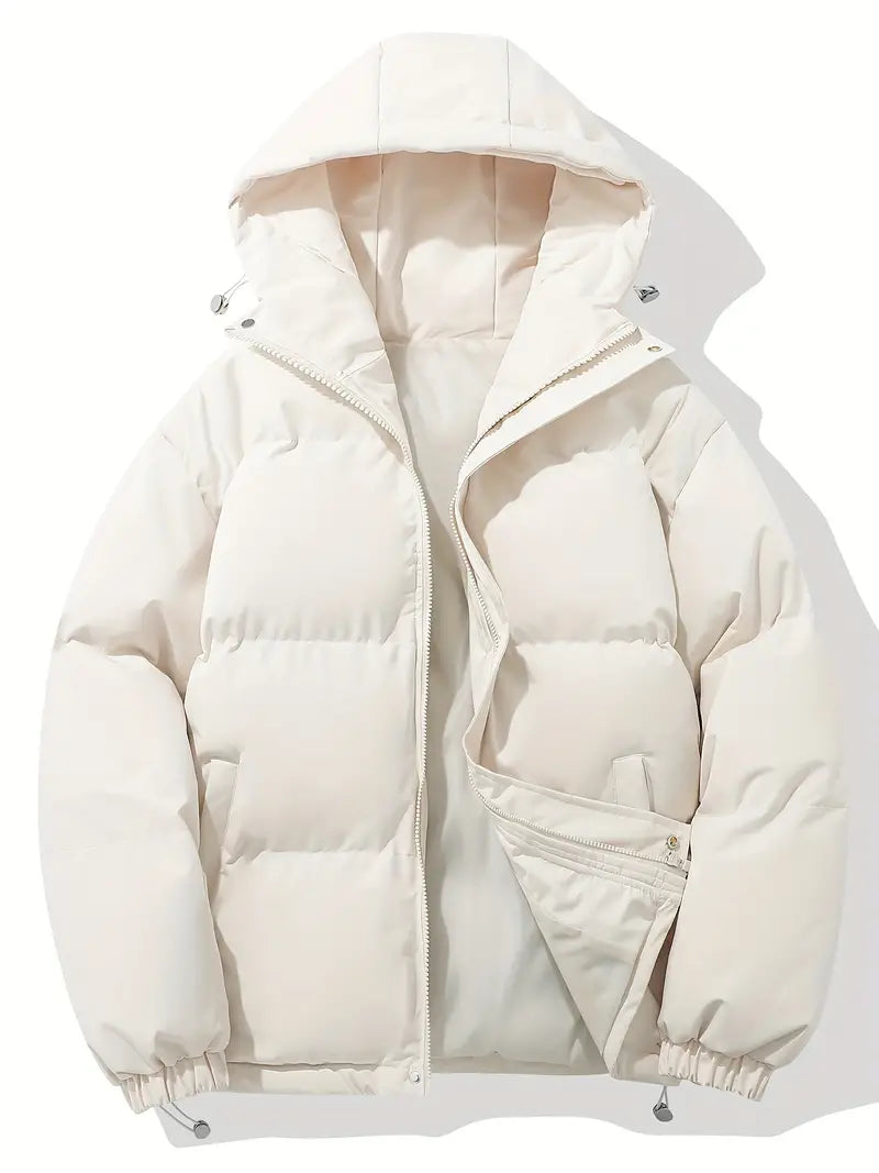 Men's Classic Winter Puffer Jacket with Hood – Versatile Everyday Warmth