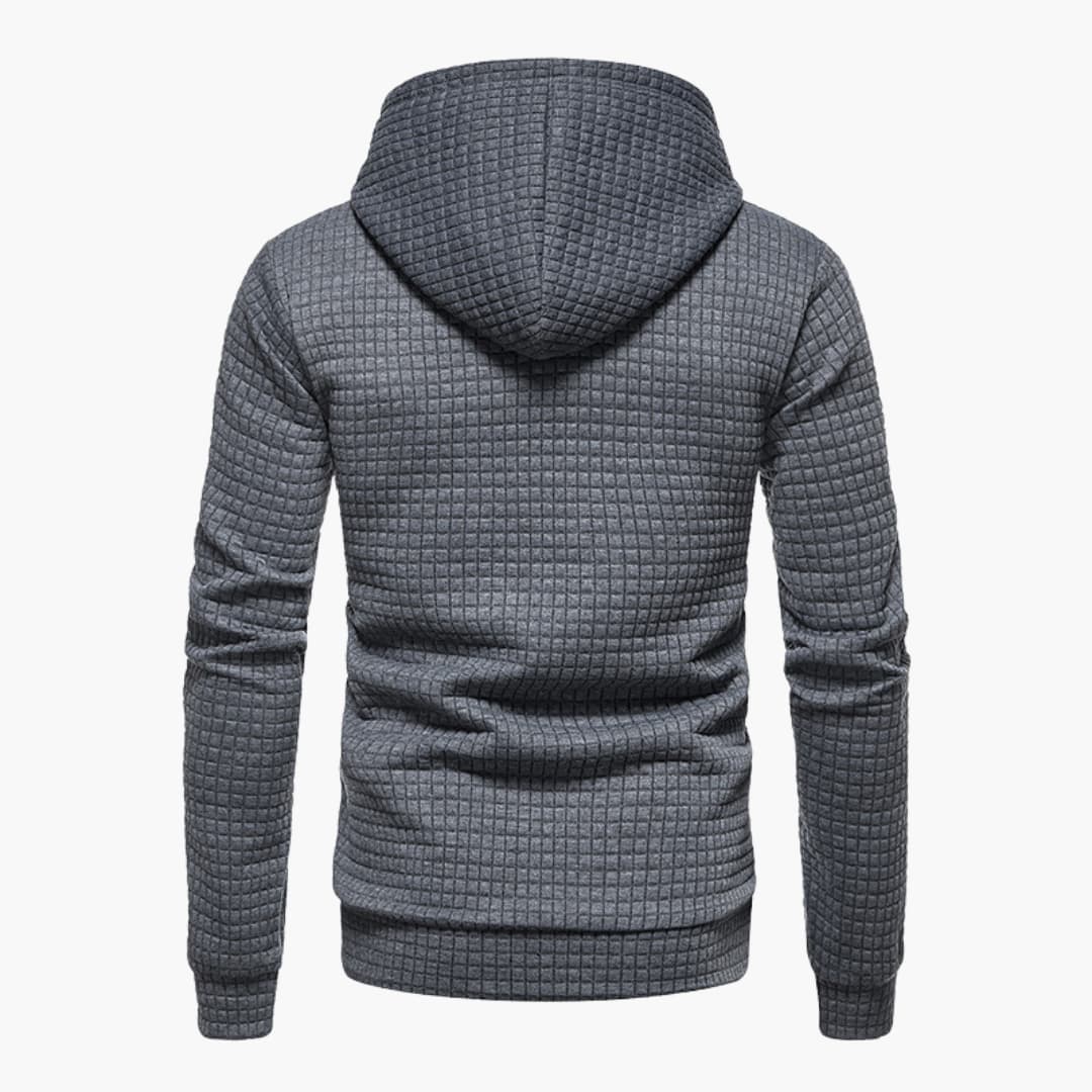 Men's Casual Check Pattern Hoodie Pullover - Modern Everyday Style
