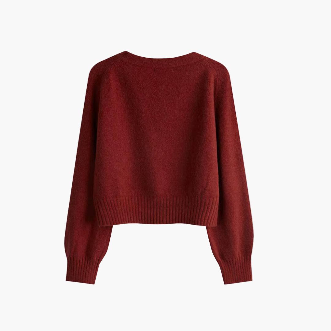 Women's Asymmetric Button V-Neck Cardigan Sweater for Everyday and Office Style