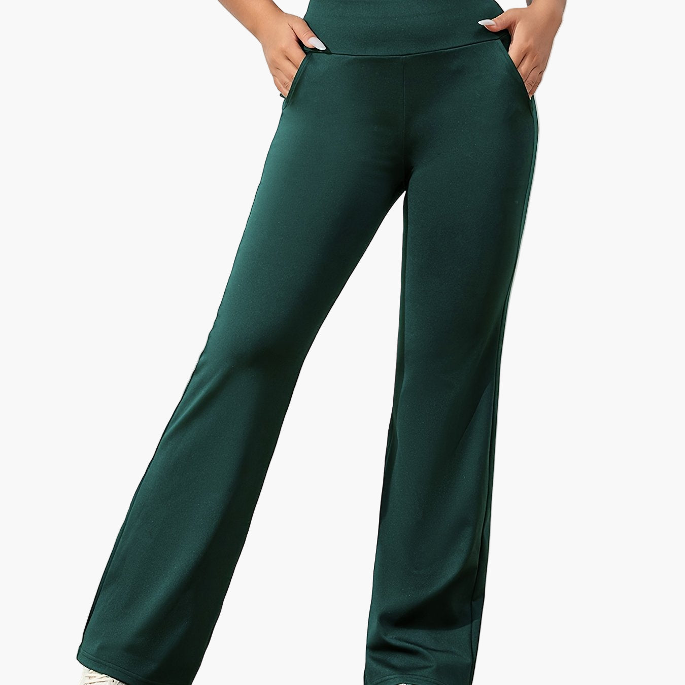 Women's Flared Yoga Pants with Pockets – Relaxed Fit Fitness & Loungewear