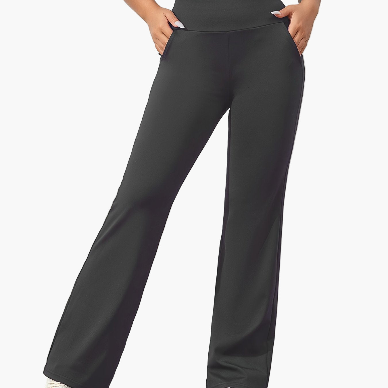 Women's Flared Yoga Pants with Pockets – Relaxed Fit Fitness & Loungewear