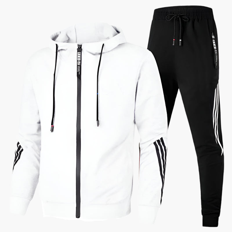 Men's Athletic Tracksuit Set – Sporty Hoodie and Jogger Pants for Training and Leisure