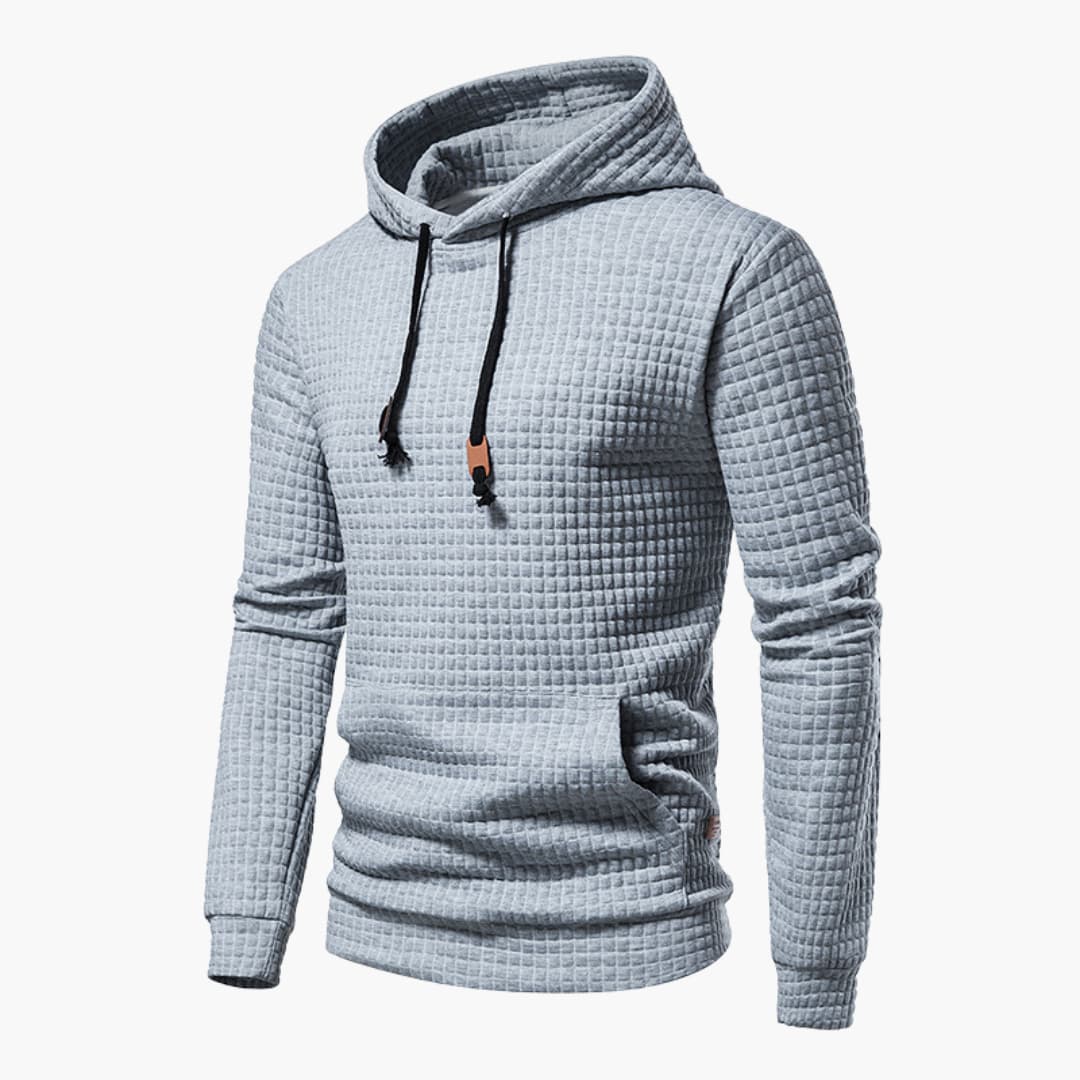 Men's Casual Check Pattern Hoodie Pullover - Modern Everyday Style
