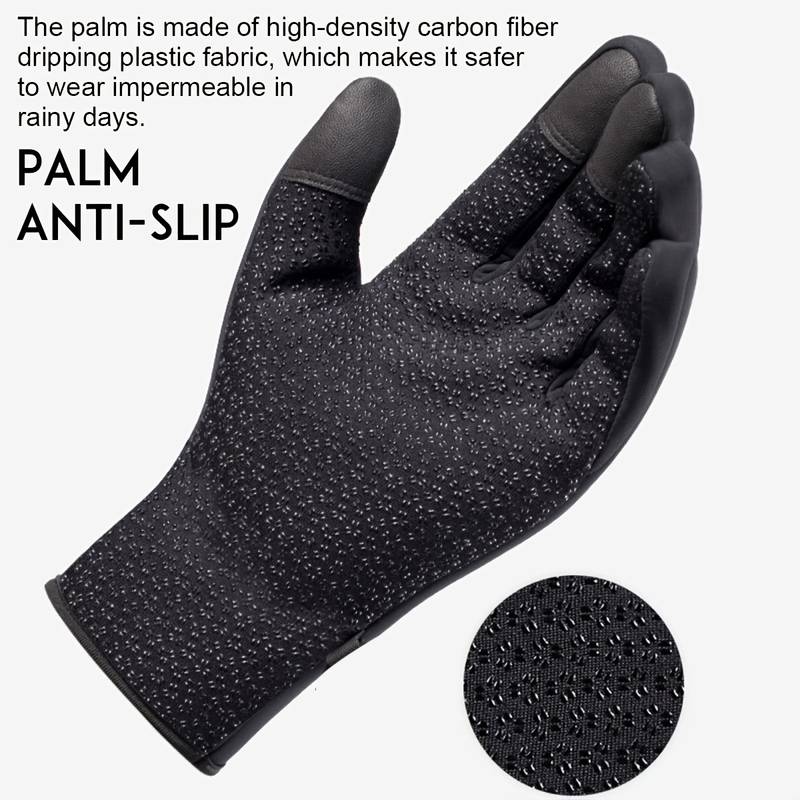 Men's Outdoor Winter Thermal Gloves with Touchscreen and Zipper – Sporty Cold Weather Accessory