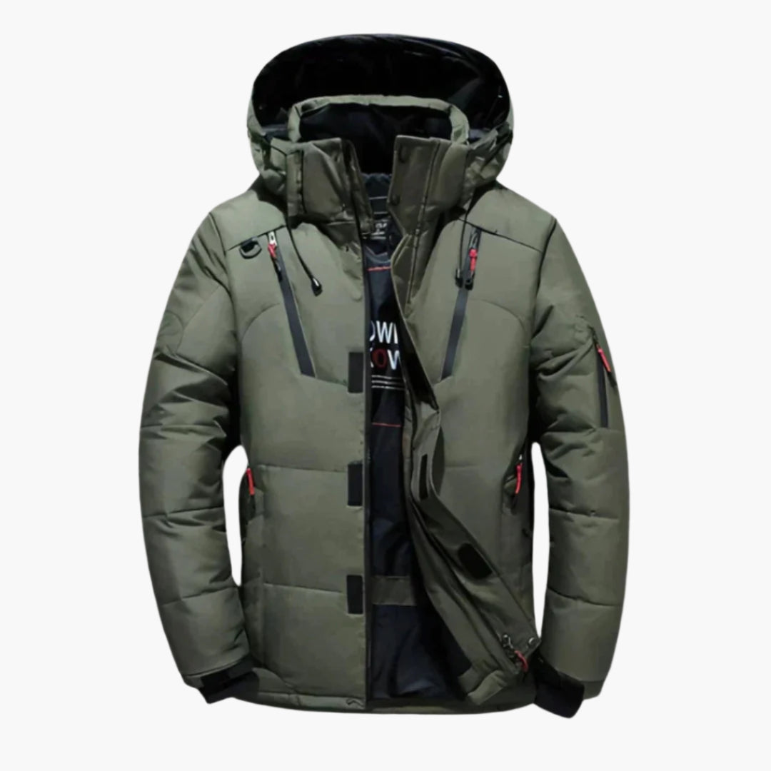 Men's Winter Puffer Jacket with Hood – Urban Outdoor Style, Warm & Functional