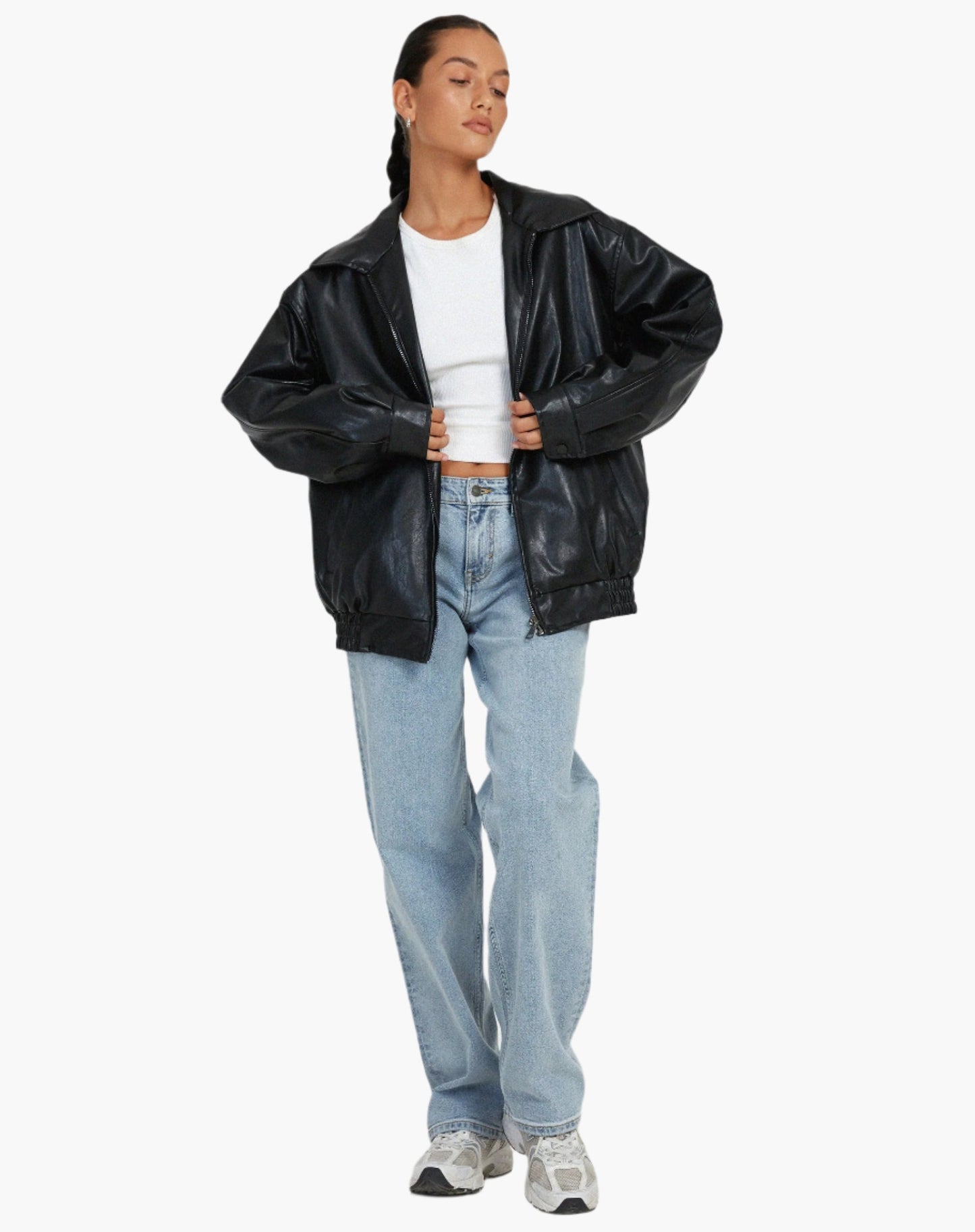 Women's Oversized Trendy Bomber Jacket for Urban Street Style