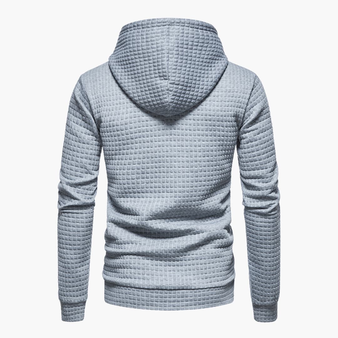 Men's Casual Check Pattern Hoodie Pullover - Modern Everyday Style