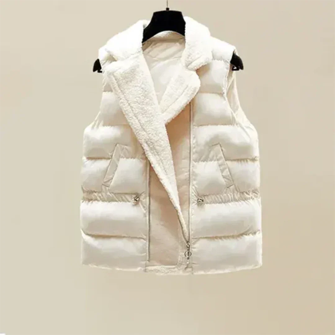 Women's 3-Piece Cozy Knit Sweater, Wide-Leg Pants & Puffer Vest Set – Casual Winter Fashion Outfit