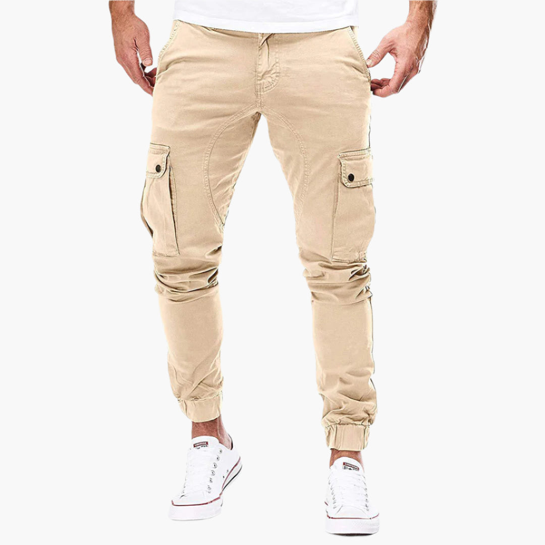 Men's Modern Cargo Jogger Pants with Adjustable Waist – Urban Streetwear & Outdoor Style